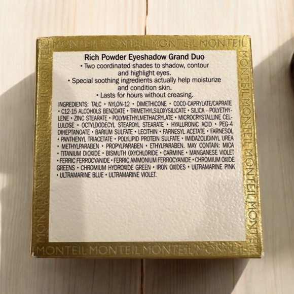 Monteil Paris Rich Powder Eyeshadow Grand Duo-BRUN & CHAMOIS - Picture 3 of 3